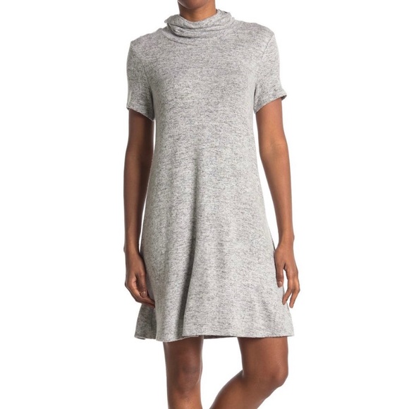 Bobeau Cowl Neck Built in Face Mask Sweater Dress - Picture 1 of 5